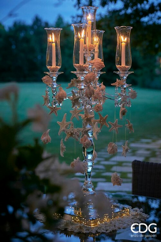 EDG Enzo De Gasperi Crystal Glory 5-light Candle Holder H103 cm