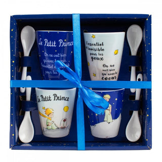 Enesco Set of 4 The Little Prince cups with spoons