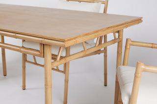 EDG Enzo de Gasperi Set Giardino Tavolo con sedie 5 Pezzi Simil Bamboo Light Brown
