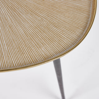EDG Enzo De Gasperi Righe Table H45 cm in Gold Metal