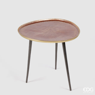 EDG Enzo De Gasperi Tavolo Righe H41 cm in Metallo