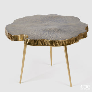 EDG Enzo De Gasperi Metal Bark Table H44 D60 cm