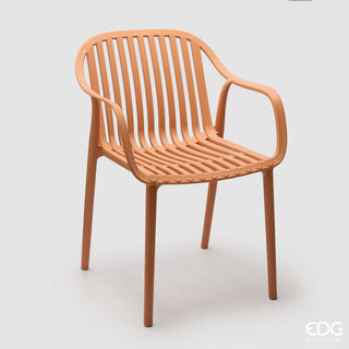 Enzo de Gasperi Sedia da Esterno a Righe Resistente Raggi UV H82,5 cm Ruggine