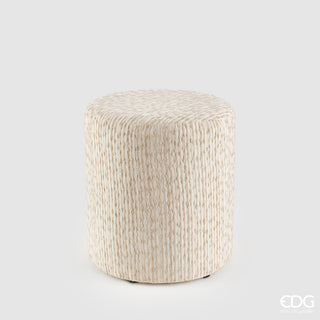 EDG Enzo De Gasperi Pouf Righe Mix Cilindro H45 cm Grigio