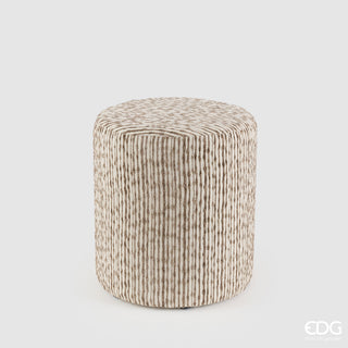 EDG Enzo De Gasperi Pouf Righe Mix Cilindro H45 cm Sabbia