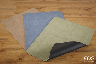 EDG Enzo de Gasperi Tovaglietta Rettangolare bicolor in pvc 43x30 cm Light Blu e Antracite