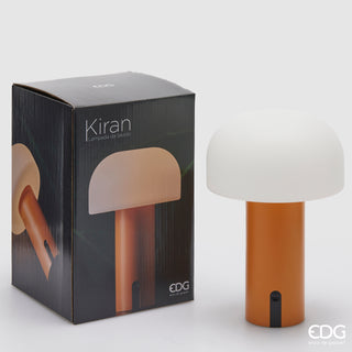 EDG Enzo de Gasperi Lampada da Tavolo Kiran Led H22 D15 cm Arancio