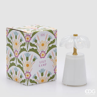 EDG Enzo De Gasperi Lampada da Tavolo Lily H17,5 cm Bianco