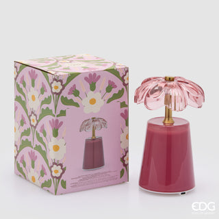 EDG Enzo De Gasperi Lampada da Tavolo Lily H17,5 cm Rosa Scuro