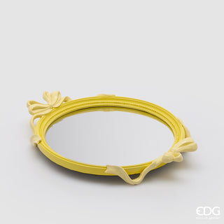 EDG Enzo De Gasperi Vassoio Decorativo Fiocchi Ovale 37 cm Giallo