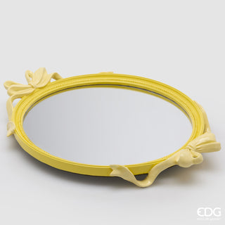 EDG Enzo De Gasperi Vassoio Decorativo Fiocchi Ovale 51 cm Giallo