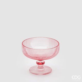 EDG Enzo De Gasperi Set 4 Coppette 250ml in Vetro Rosa