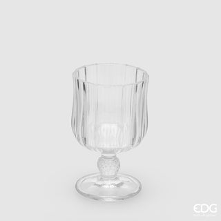 EDG Enzo De Gasperi Set 6 Calici Righe in Vetro Trasparente