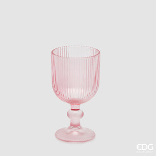EDG Enzo De Gasperi Offerta Set 6 Calici Acqua Righe H14 D8 cm Rosa