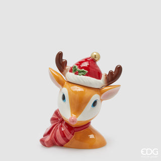 EDG Enzo De Gasperi Contenitore Natalizio Renna H26,5