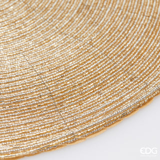 EDG Enzo de Gasperi Rundes Tischset mit Goldperlen D36 cm