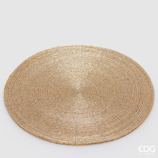 EDG Enzo de Gasperi Rundes Tischset mit Goldperlen D36 cm