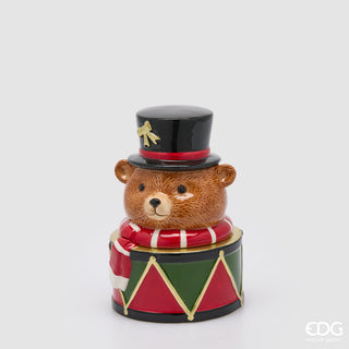 EDG Enzo De Gasperi Contenitore Orso con Sciarpa H24 cm in Ceramica