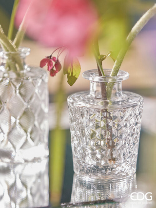 EDG Enzo De Gasperi Vaso Bottiglia Svasato Rombi H10 cm