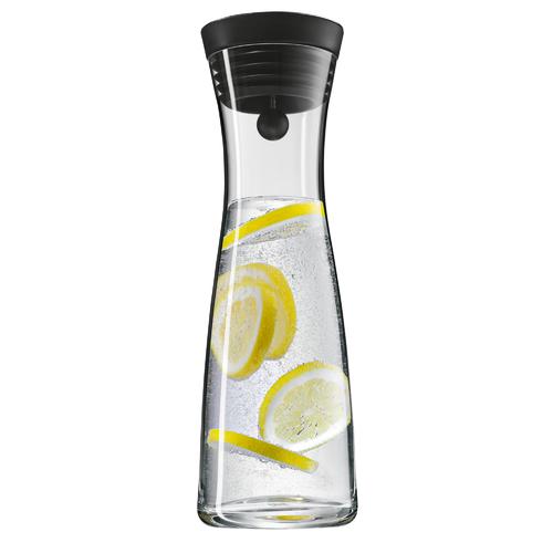 WMF Basic Set Caraffa In Vetro 1L Con Coperchio E 4 Bicchieri 275ml – Chiusura Automatica CloseUp, Lavabile In Lavastoviglie