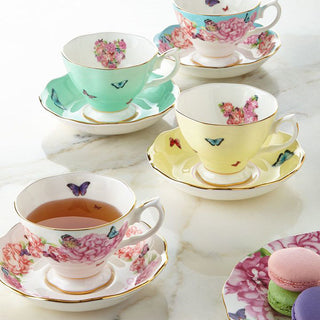 Royal Albert Miranda Kerr Teacup and Saucer Set of 4 in Porcelain