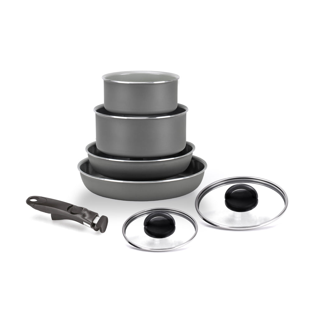 Batteria Di Pentole Fissler Korfu 5 Pezzi | Acciaio Inox | Per Tutti I Piani Cottura | Coperchi In Vetro - Foto 4