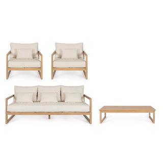 Andrea Bizzotto Salotto da esterno Adrian in Legno d'Acacia 4 Pezzi