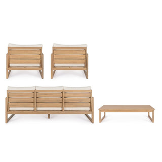 Andrea Bizzotto Salotto da esterno Adrian in Legno d'Acacia 4 Pezzi