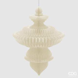 EDG Enzo De Gasperi Origami Spinning Top Pendant Decoration H100 D78 cm Ivory