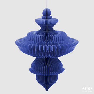 EDG Enzo De Gasperi Origami Spinning Top Pendant Decor H100 D78 cm Blue
