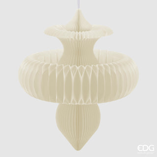 EDG Enzo De Gasperi Origami Spinning Top Pendant Decoration H100 D88 cm Ivory