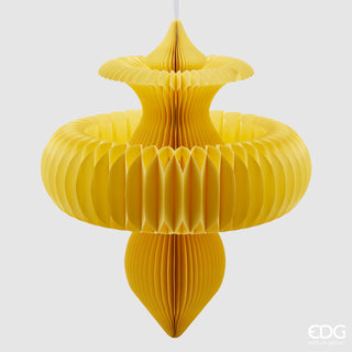 EDG Enzo De Gasperi Origami Spinning Top Pendant Decor H100 D88 cm Yellow