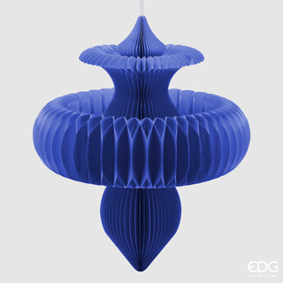 EDG Enzo De Gasperi Origami Spinning Top Pendant Decor H100 D88 cm Blue