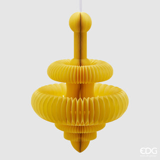 EDG Enzo De Gasperi Origami Spinning Top Pendant Decoration H100 D58 cm Yellow