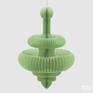 EDG Enzo De Gasperi Origami Spinning Top Pendant Decoration H100 D58 cm Green