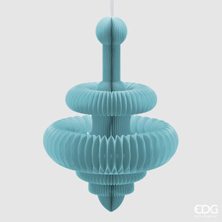 EDG Enzo De Gasperi Origami Spinning Top Pendant Decoration H100 D58 cm Turquoise