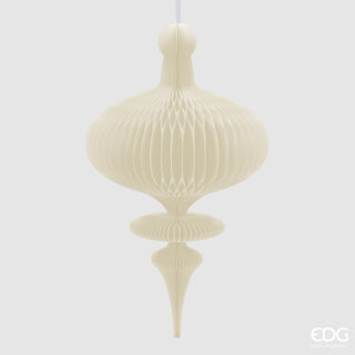 EDG Enzo De Gasperi Origami Spinning Top Pendant Decoration H100 D58 cm Ivory