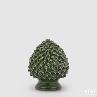 EDG Enzo De Gasperi Decoro Pigna in Ceramica H25xD19,5 cm Verde