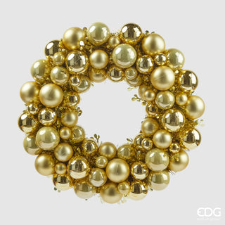EDG Enzo De Gasperi Goldener Weihnachtskugelkranz D39 cm