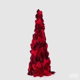 EDG Enzo De Gasperi Decorazione Natalizia Pino con Fiocchi Rosso H150 cm