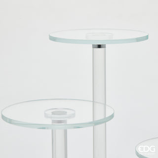 EDG Enzo De Gasperi Alzata Decorativa Splendor Rotonda H55 cm