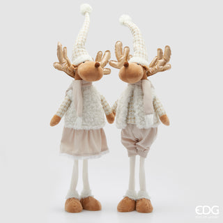 EDG Enzo De Gasperi Set 2 Decorazioni Renna H80 cm