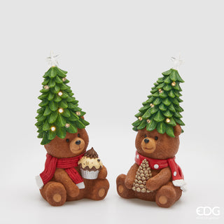 EDG Enzo De Gasperi Set 2 Decorazione Orso Goloso H26 cm