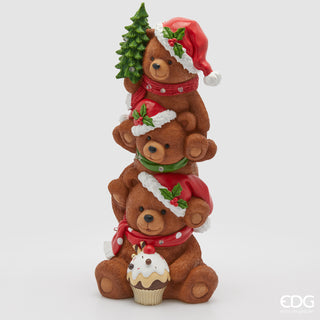 EDG Enzo De Gasperi Decorazione Orso Goloso con Led H40 cm