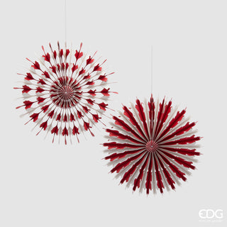 EDG Enzo De Gasperi Set mit 2 roten Origami, D30 cm