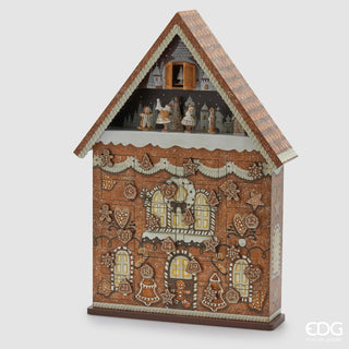 EDG Enzo De Gasperi Decorazione Natalizia Casetta dell' Avvento con Musica led e Movimento