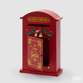 EDG Enzo De Gasperi Cassetta Posta Natalizia Santa's Rosso H41x27x12 cm