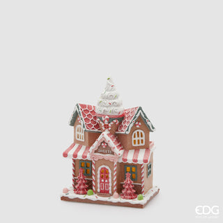 EDG Enzo De Gasperi Weihnachtsdekoration Marzipanhaus mit LED H28,5x21 cm