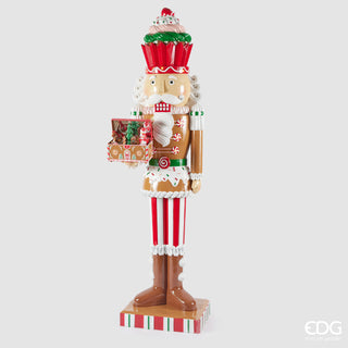 EDG Enzo de Gasperi Soldatino Schiaccianoci Marzapane Con Carillon Musica e Movimento H216 cm