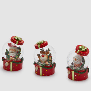 EDG Enzo De Gasperi Set 3 Sfere Acqua Natalizie H10 D6.5 cm